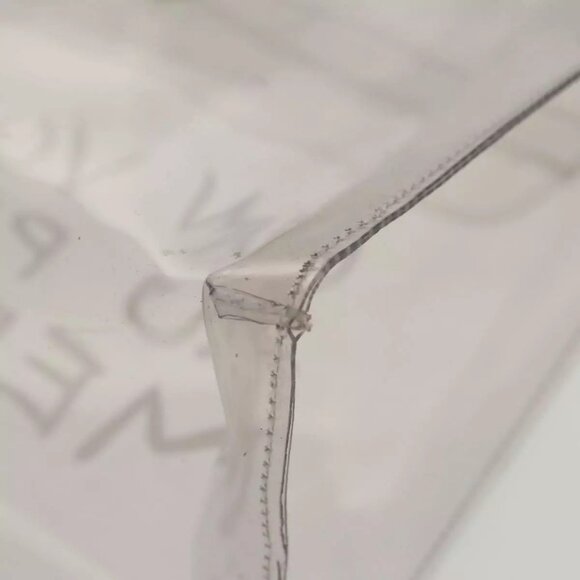 HERMES Vinyl Kelly Hand Bag Vinyl Clear Gold Auth - Picture 4 of 16